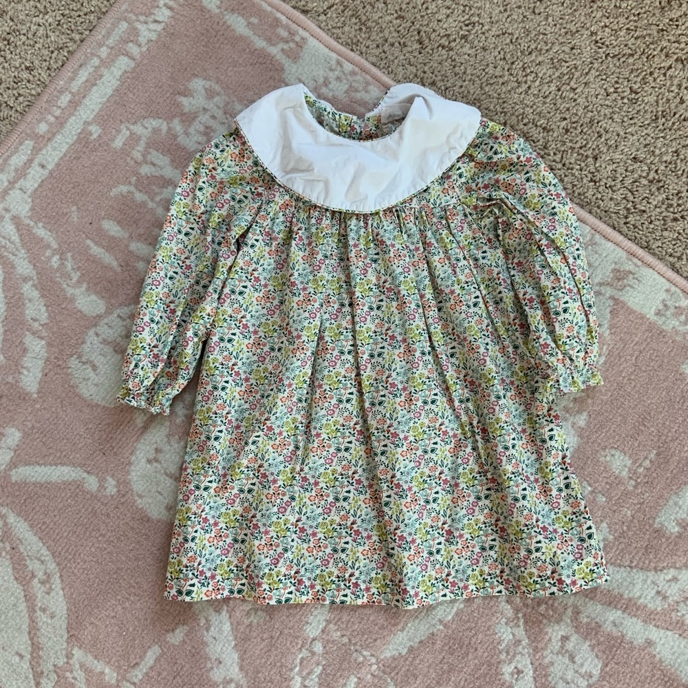 2T little girls long sleeve floral dress
